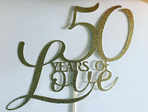 50 Years of Love Cake Topper