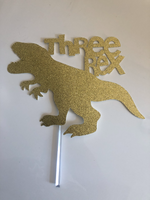 Three-Rex Dinosaur Cake Topper