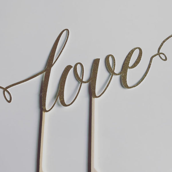 "Love" Cake Topper