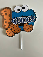 Cookie Monster Cake topper with name