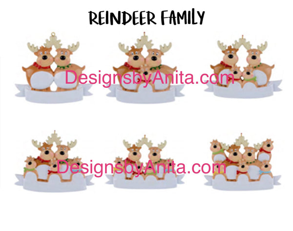 REINDEER FAMILY ornaments